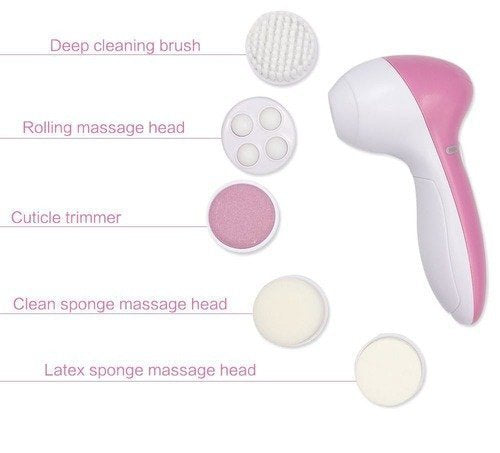 5 in 1 Facial Electric Cleanser and Massager, Electric Machine Beauty , Beauty Care Brush for Removing Blackhead , Beauty Tool Device