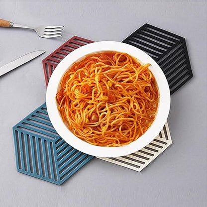 1PCS Multifunction Heat Resistant Silicone Mat Drink Cup Coasters Nonslip Pads Pot Holder Table Placemat Kitchen Accessories (random