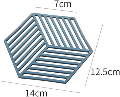 1PCS Multifunction Heat Resistant Silicone Mat Drink Cup Coasters Nonslip Pads Pot Holder Table Placemat Kitchen Accessories (random