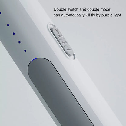 Rechargeable Electric Mosquito Killer Racket 2 In 1 LED Flash Light (Random Color)