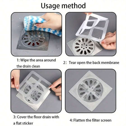 (pack Of 10) Multifunctional Net Sticker Drainer Net For Bathroom - Kitchen Etc | Window Screen Repair Patches For Door Window