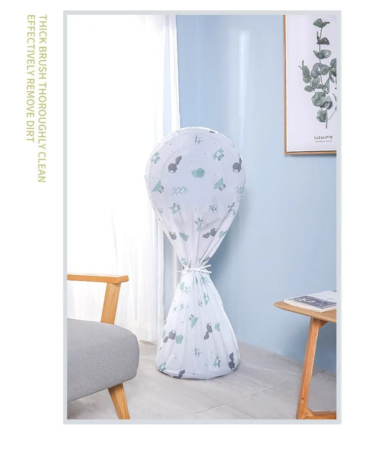 Decorative Fan Cover with Colorful Pattern Design – Dust Protection & Stylish Room Accent