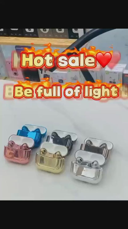 Premium AirPod Pro 2 Glossy Edition - Stylish Shining Wireless Earbuds with High-Fidelity Sound - Without Box - Random Color